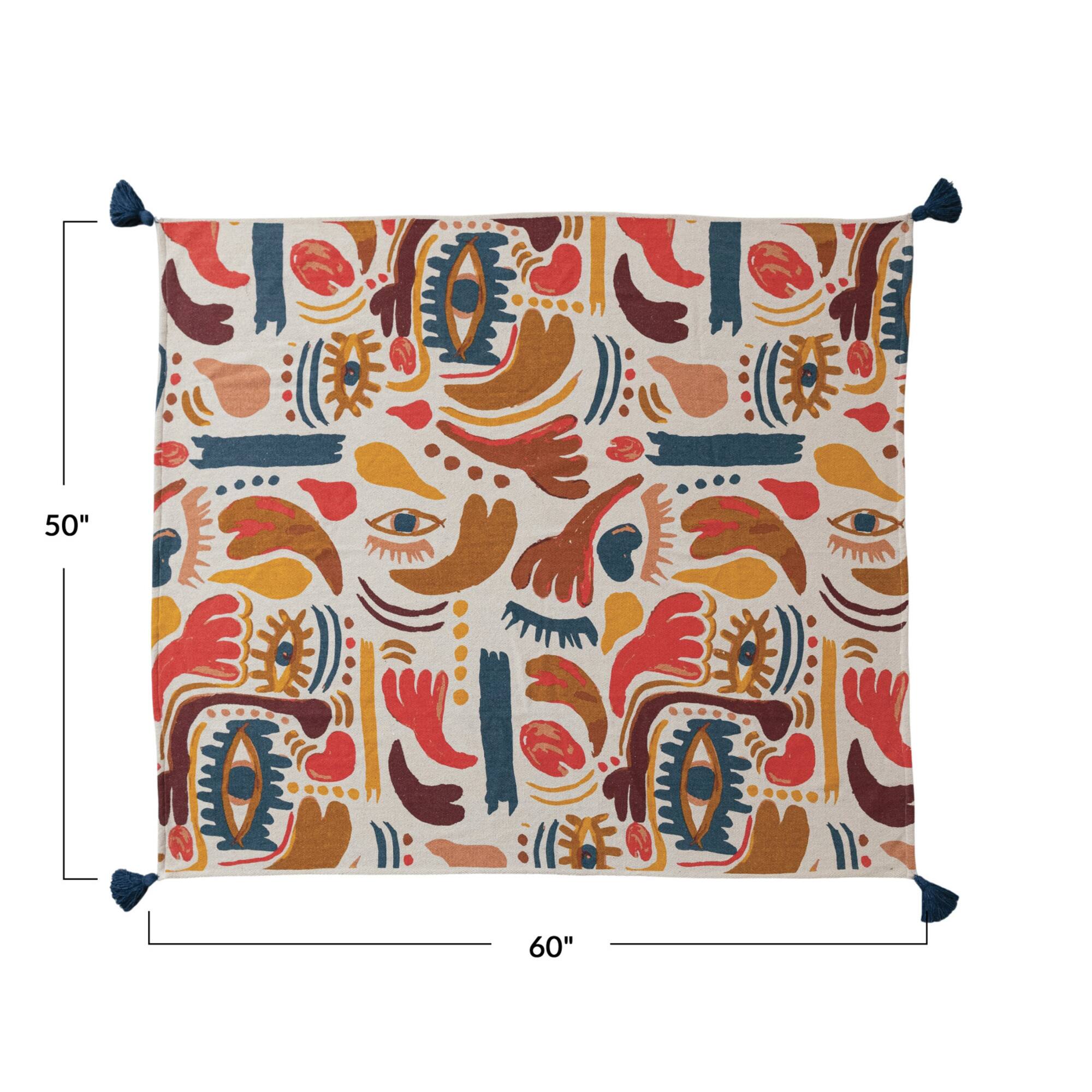 Hello Honey® 60" x 50" Visage Artistry Cotton Blend Throw